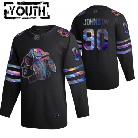 Dresovi Chicago Blackhawks Tyler Johnson 90 2021-22 Iridescent Holografska crna Authentic - Dječji Dresovi Chicago Blackhawks Tyler Johnson 90 2021-22 Iridescent Holografska crna Authentic - Dječji
